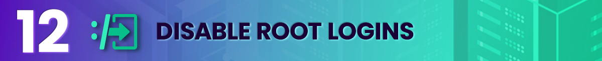 disable root logins linux vps hosting