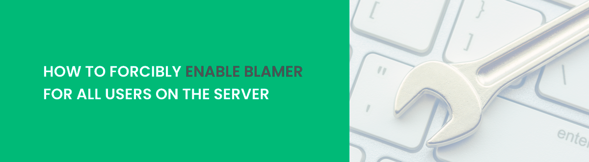 how to forcible enable blamer