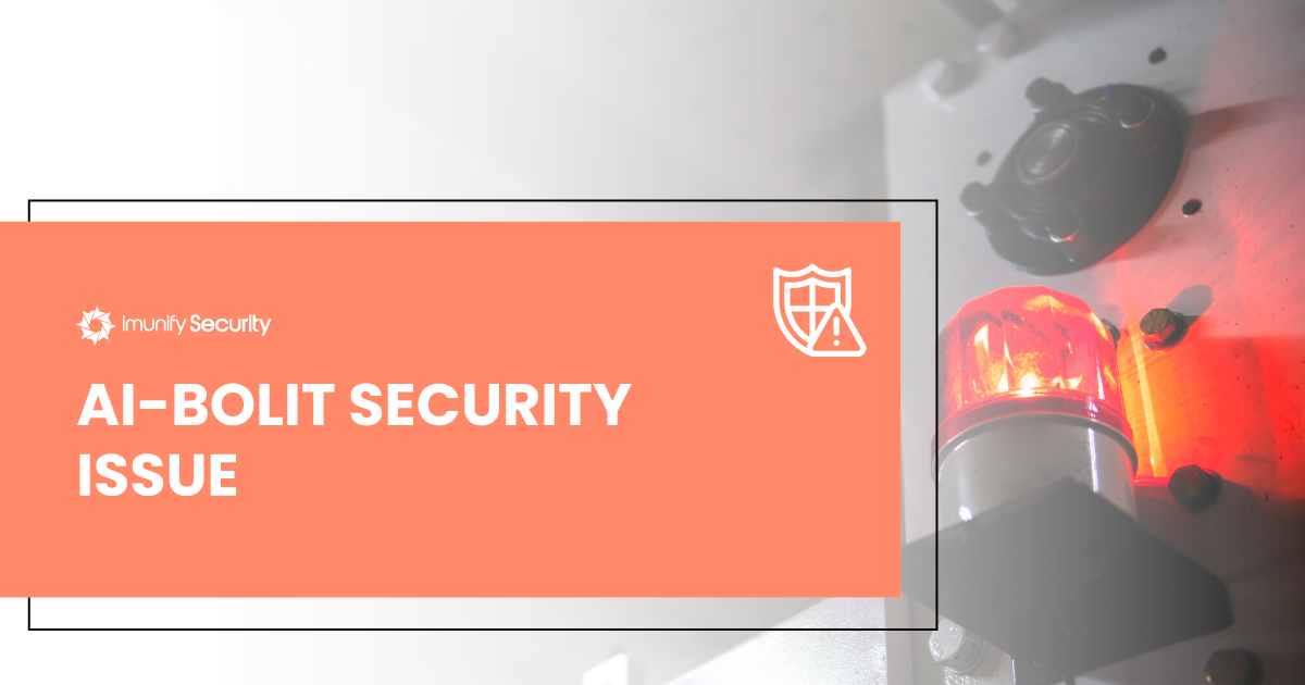 Imunify360 AI-bolit security issue